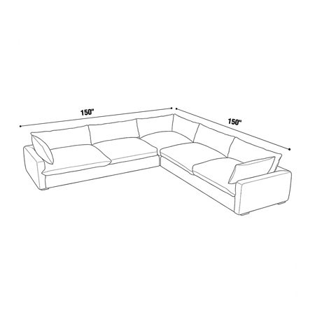 150″x150″ – Original Plush L Shape