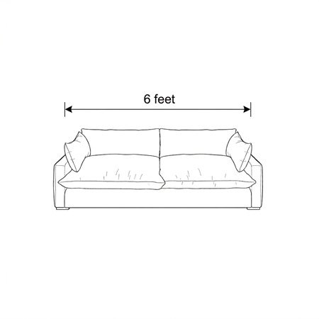 6 Feet - Original Plush Sofa