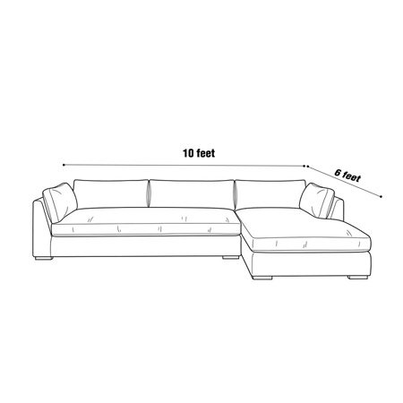 10 Feet x 6 Feet - Together Sofa Chaise