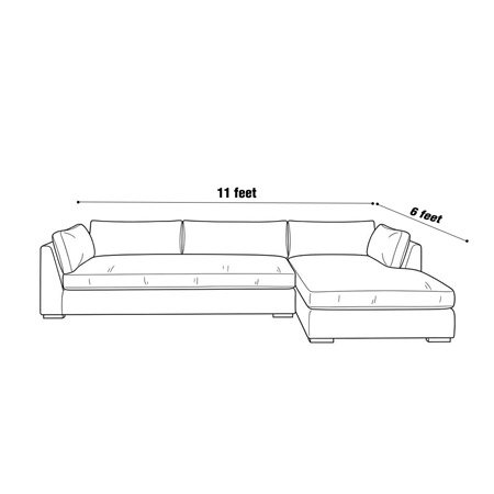 11 Feet x 6 Feet - Together Sofa Chaise