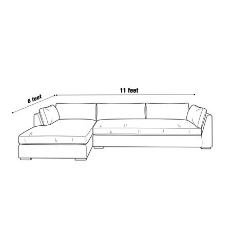 6 Feet x 11 Feet - Together Sofa Chaise