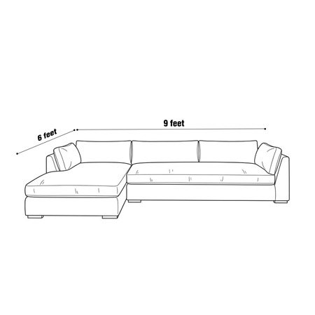 6 Feet x 9 Feet - Together Sofa Chaise