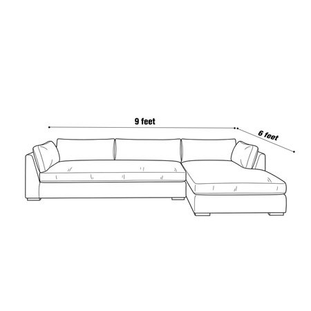 9 Feet x 6 Feet - Together Sofa Chaise