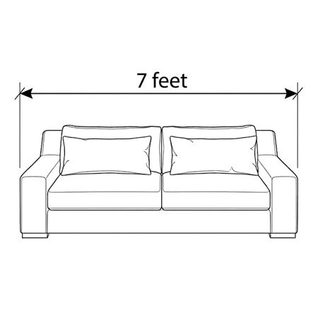 7 Feet - Modena High Back Sofa