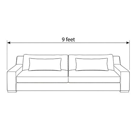 9 Feet - Modena High Back Sofa