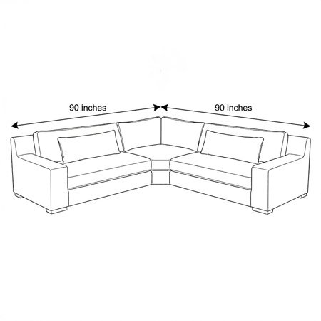 90"x90" - Modena High Back Pie Corner Sofa
