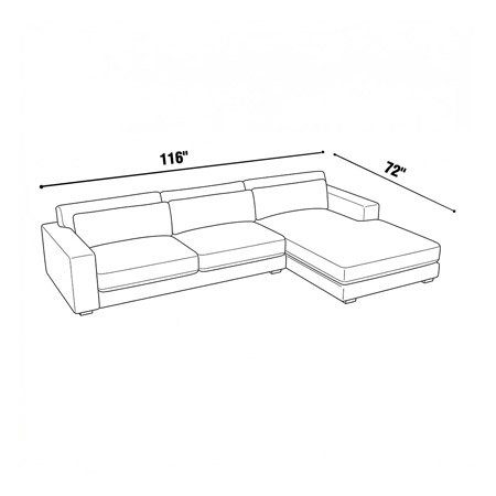 116"x72" - Retreat Chaise