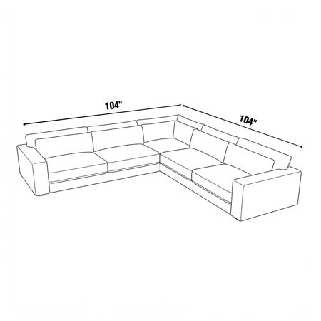 104"x104" - Retreat L Shape