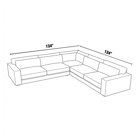 134"x134" - Retreat L Shape